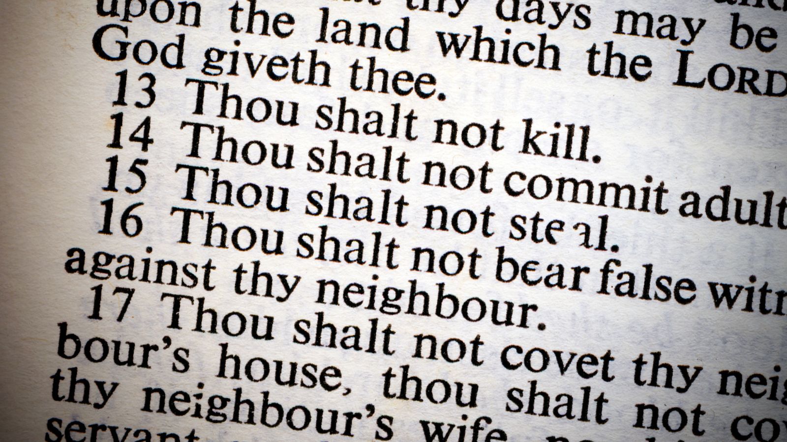 Photo of the Ten Commandments in reference to Louisiana law