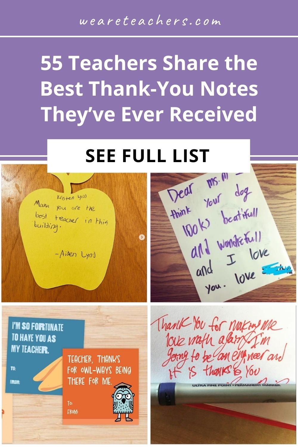 These thank-you notes to teachers will make you break out the tissues (and laugh a little). I'm not crying, you're crying!