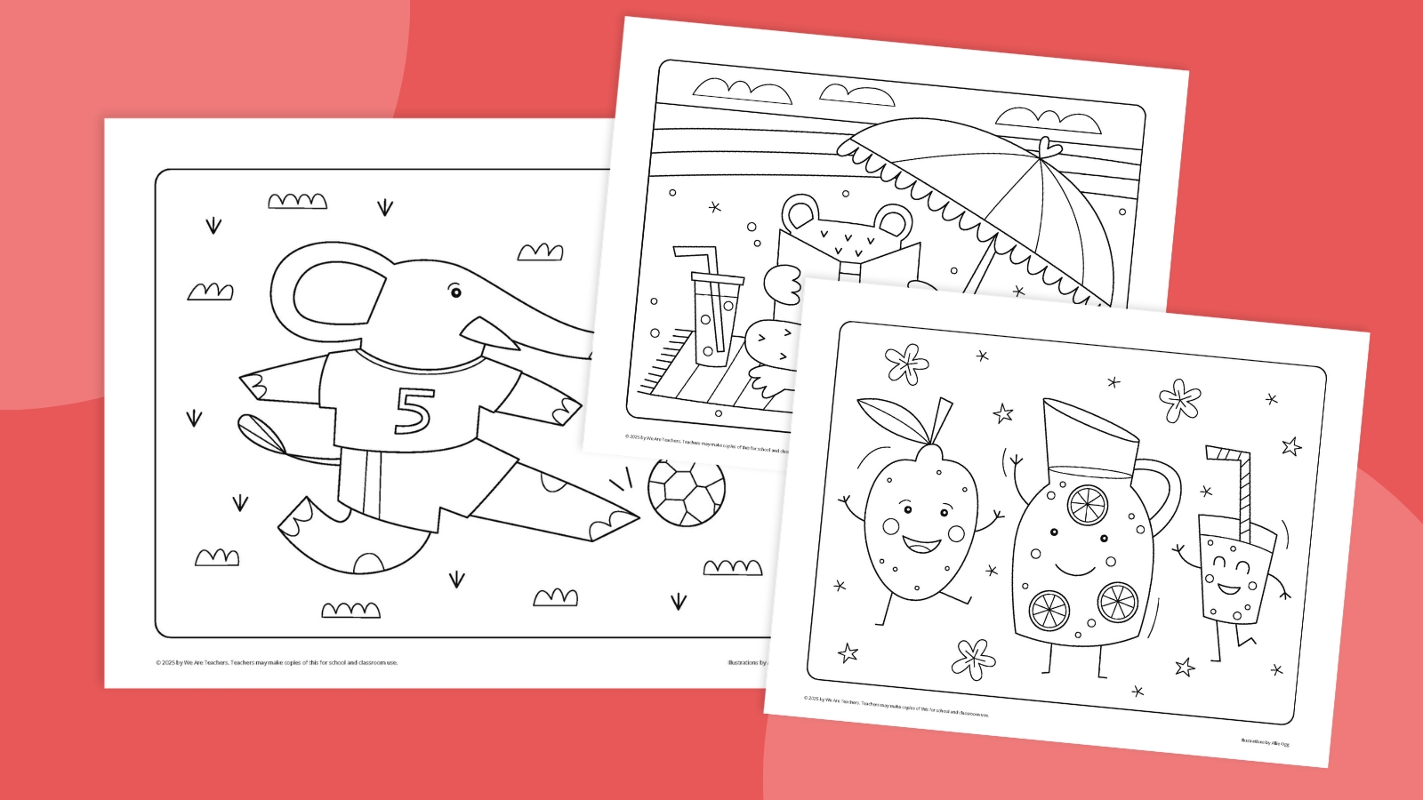 summer coloring pages feature